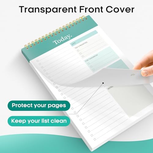 Taja To Do List Notepad, Undated Daily Planner for Work and Goal