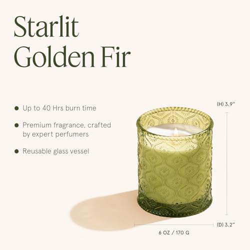 LA JOLIE MUSE Starlit Fir Pine Scented Candles for Home, Soy Wax 40