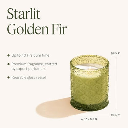 LA JOLIE MUSE Starlit Fir Pine Scented Candles for Home, Soy Wax 40