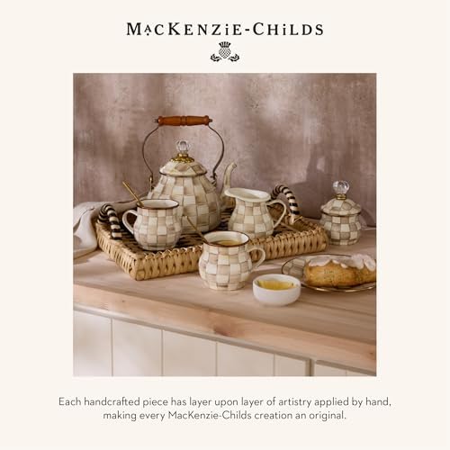 MACKENZIE-CHILDS Silicone Kitchen Ladle, Brown-and-White Mocha Check