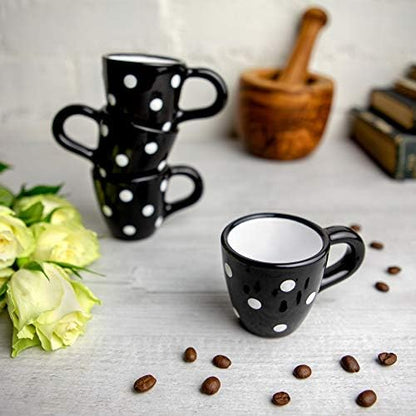 City to Cottage Ceramic Espresso Cups of 4, Small Expresso Shots Cups