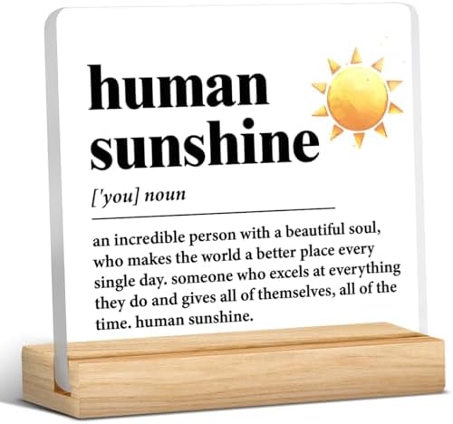 Human Sunshine Motivational Gift for Women Men, Employee Appreciation