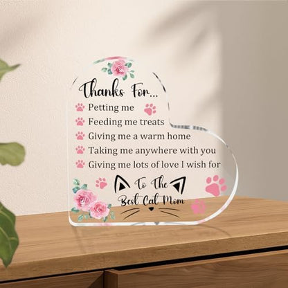 Tian Zhun Cat Gifts for Women Thank You Cat Mom Gifts for Women Cats