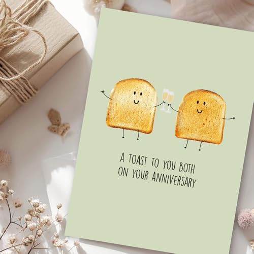 Dotty about Paper Funny Anniversary Card for Couple – “A Toast To You