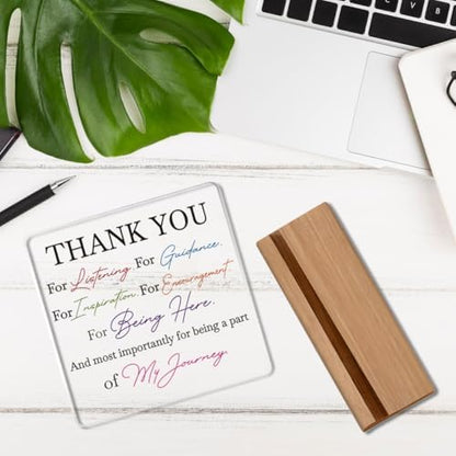 HTBIG Thank You Keepsake Thank Gifts, Home Office Desk Acrylic Sign