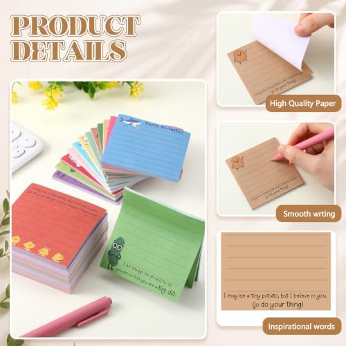 AmazingSpark 25 Pads Inspirational Sticky Notes, 3x3'', 25 Style