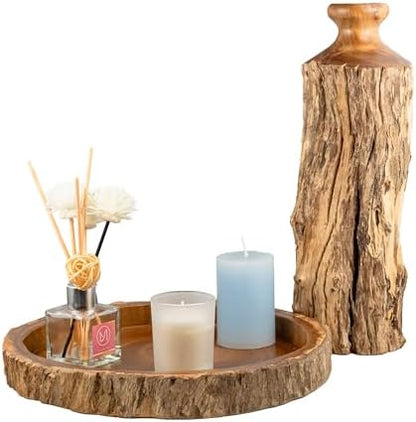 Irregular Shape Wood Trays, Natural Wooden Tray for Décor, Rustic