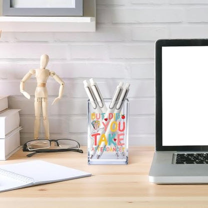 Funny Teacher Acrylic Pencil Holder for Desk, Teacher Appreciation