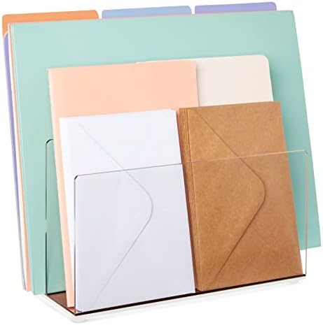 Okuna Outpost Clear Acrylic File Folder Organizer - Two-Section File