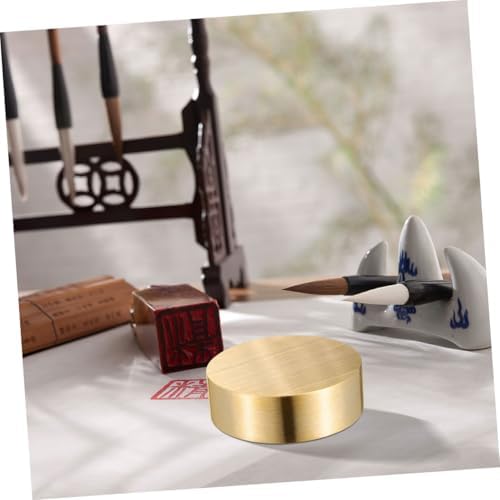 Lurrose 2PCS Brass Paperweights for Desk Home Decor Elegant
