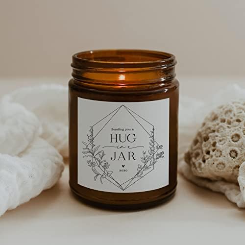 ThreeKin Warm Hugs Scented Candles for Home, Natural Soy Wax, Relaxing