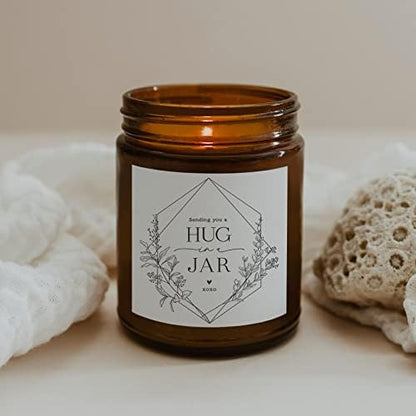 ThreeKin Warm Hugs Scented Candles for Home, Natural Soy Wax, Relaxing