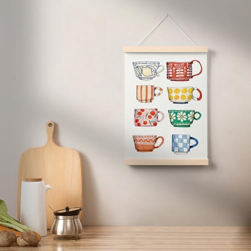 Cz tulip Colorful Ceramic Cups Wall Art Decor,Vintage Coffee Cup