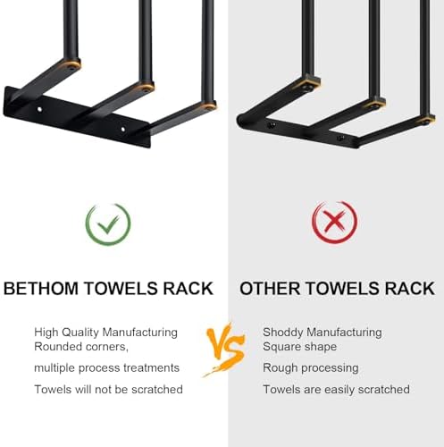Bethom Towel Racks for Bathroom, Towel Storage Holder Space Saving