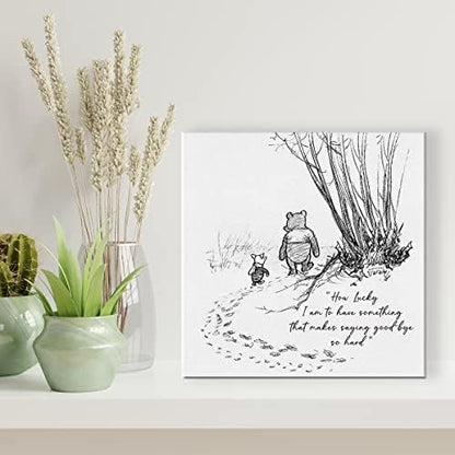 Cute Bear Gifts How Lucky I am Wall Art Framed Picture (8x8 Inch)