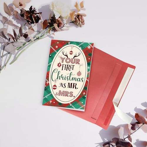 SuperShunhu Heartfelt First Christmas Card for Newlyweds, Xmas Gift