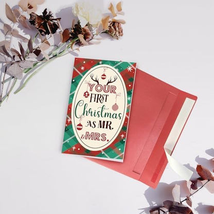 SuperShunhu Heartfelt First Christmas Card for Newlyweds, Xmas Gift