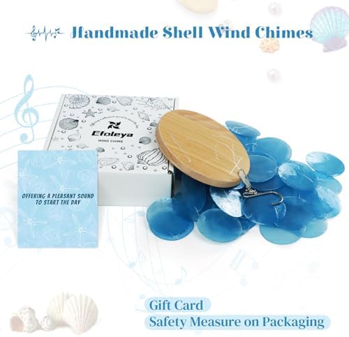 28" Blue Capiz Shell Wind Chime