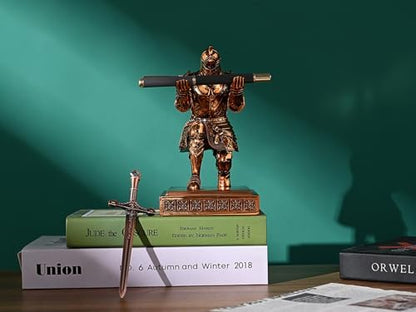 King's Guard Knight Pen Holder with a Letter Opener Desk Organizers
