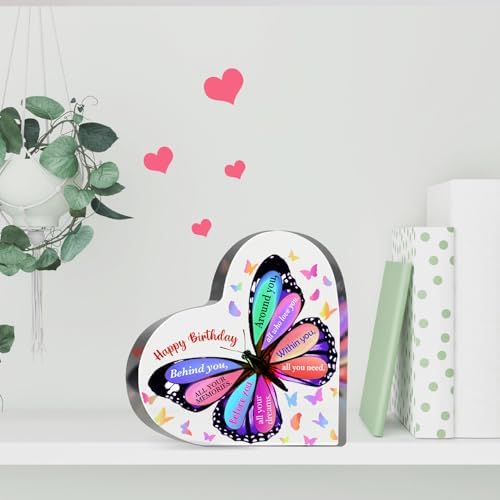 Butterfly Acrylic Birthday Gift, Keepsake for Women, Men, Friends