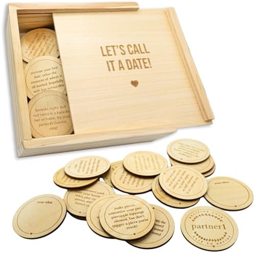 Date Night Box Game - 52 Romantic Date Ideas + 4 Personalized Dates &