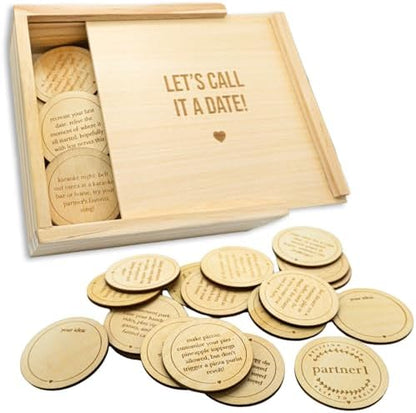 Date Night Box Game - 52 Romantic Date Ideas + 4 Personalized Dates &