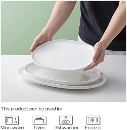 DOWAN Large Serving Platter, 16"/14"/12" Porcelain Platters for