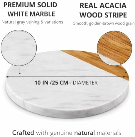 White Marble Board, 10 Inches