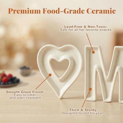 Mother’s Day & Birthday Gifts for Mom - Ceramic "MOM" Letter Candy