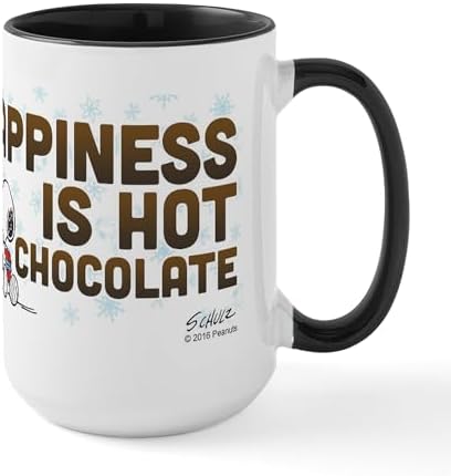 CafePress Peanuts Hot Chocolate Mugs 15 oz (444 ml) Ceramic Coffee Mug
