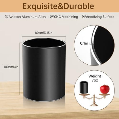 Leader Gifts,Metal Pen Holder Aluminum Pencil Holder for desk,Round