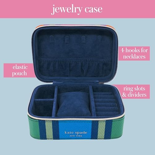 kate spade new york Travel Jewelry Case, Grand Plaid Duo