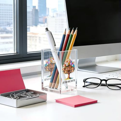 Just One More Chapter Tree of Life Acrylic Pencil Pen Holder Cup