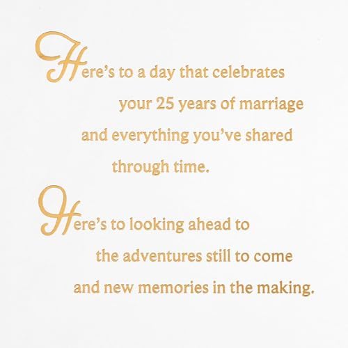 Hallmark 25th Anniversary Card for Couple (Here's to You Two)