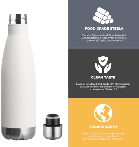 MEWAY 17oz Sport Water Bottle Vacuum Insulated Stainless Steel Sport