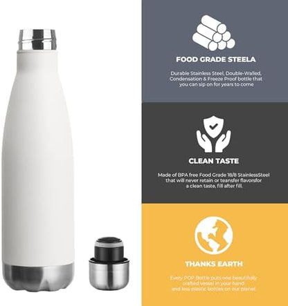 MEWAY 17oz Sport Water Bottle Vacuum Insulated Stainless Steel Sport