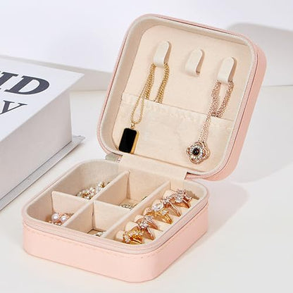 Travel Jewelry Case 2 Pack Mini Travel jewelry Box Portable Organizer