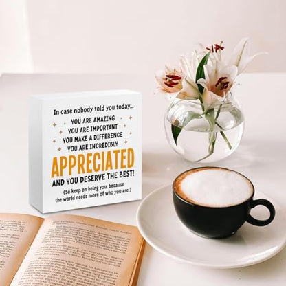 Appreciation Gifts Wooden Box Sign Thank You Gifts for boss teacher