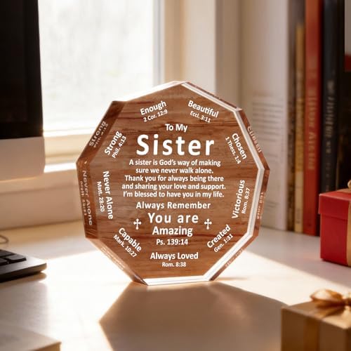 Gifts for Sister from Best Sister Christian Birthday Mothers Day Gift