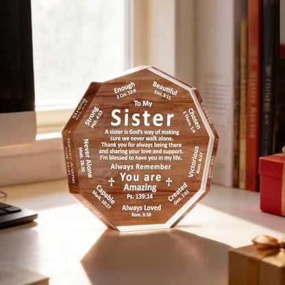 Gifts for Sister from Best Sister Christian Birthday Mothers Day Gift