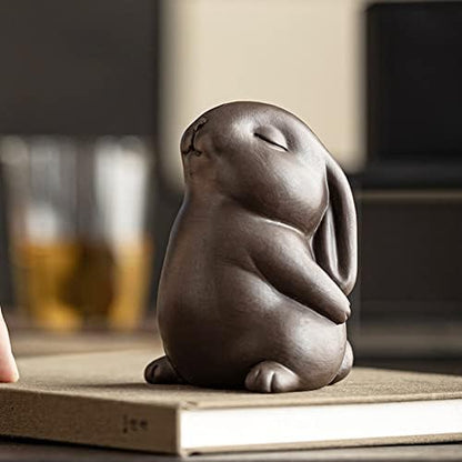 Mini Rabbit Tea Pet - Ceramics Cute Rabbit Kungfu Tea Tray Desk