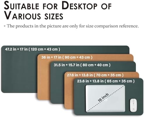 Cork Desk Mat - Dual-Sided Desk Pad for Office and Home - Desk