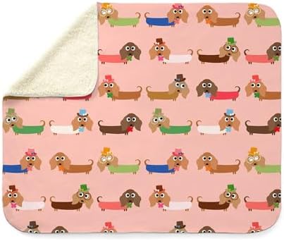 CafePress Delightful Dachshunds Sherpa Fleece Throw Blanket 60" L x