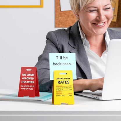 3 Pack Funny Desk Signs Acrylic Office Decor Coworker Gag Gifts