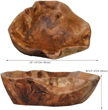 Creative Wood Bowl Root Carved Bowl Handmade Natural Real Wood Candy