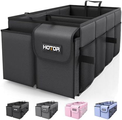 HOTOR Trunk Organizer - Foldable Car Organizer for SUVs & Sedans