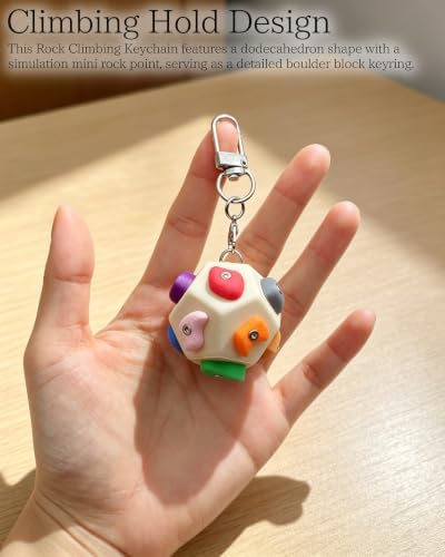 Rock Climbing Keychain with Mini Bouldering Hold