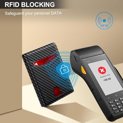 ZALVEX Wallet for Men Slim RFID Blocking Leather Credit Card Holder