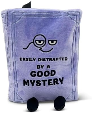 Punchkins Book Plushie - Easily Distracted by a Good Mystery, Gift for
