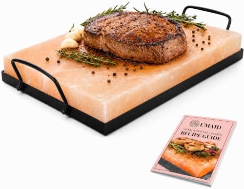 UMAID Himalayan Salt Block Cooking Plate 12x8x1.5 – Food Grade Pink